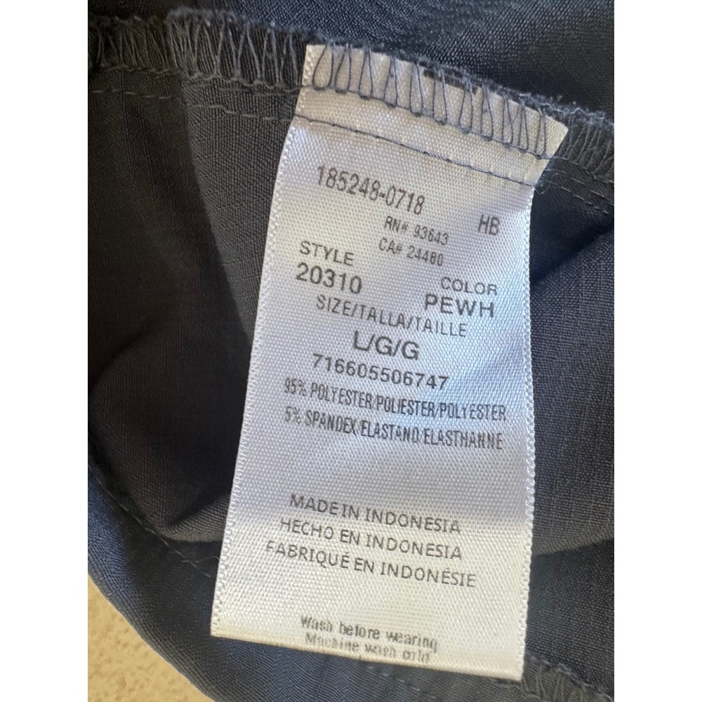 Heartsoul Scrub Jacket‎ Pewter Gray Full Zip Mock Neck Large Medical Core Nurse - Picture 4 of 10